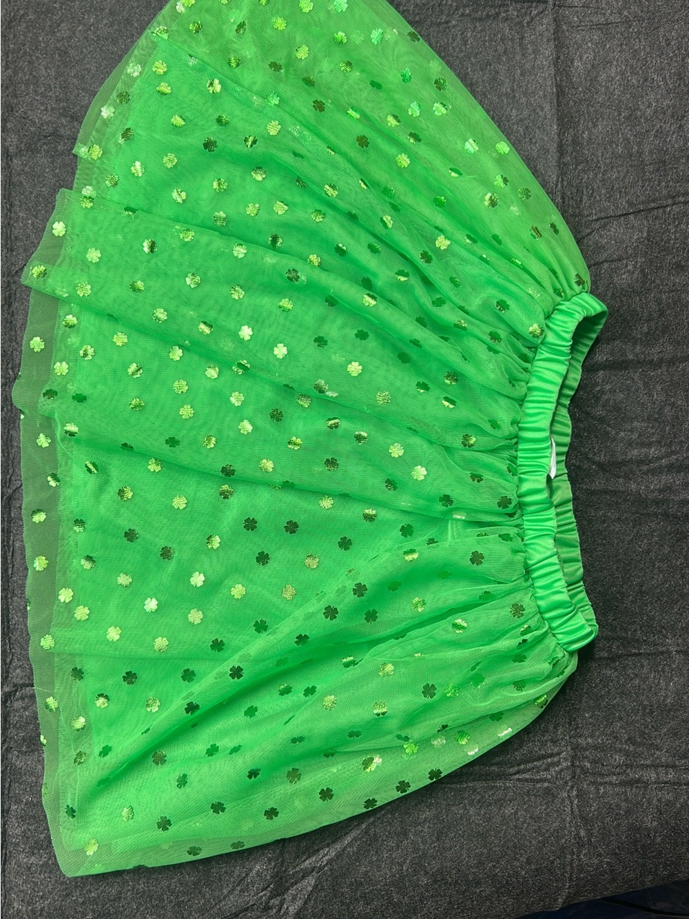 Green Floral Dot Tulle Skirt - Girls Skirt